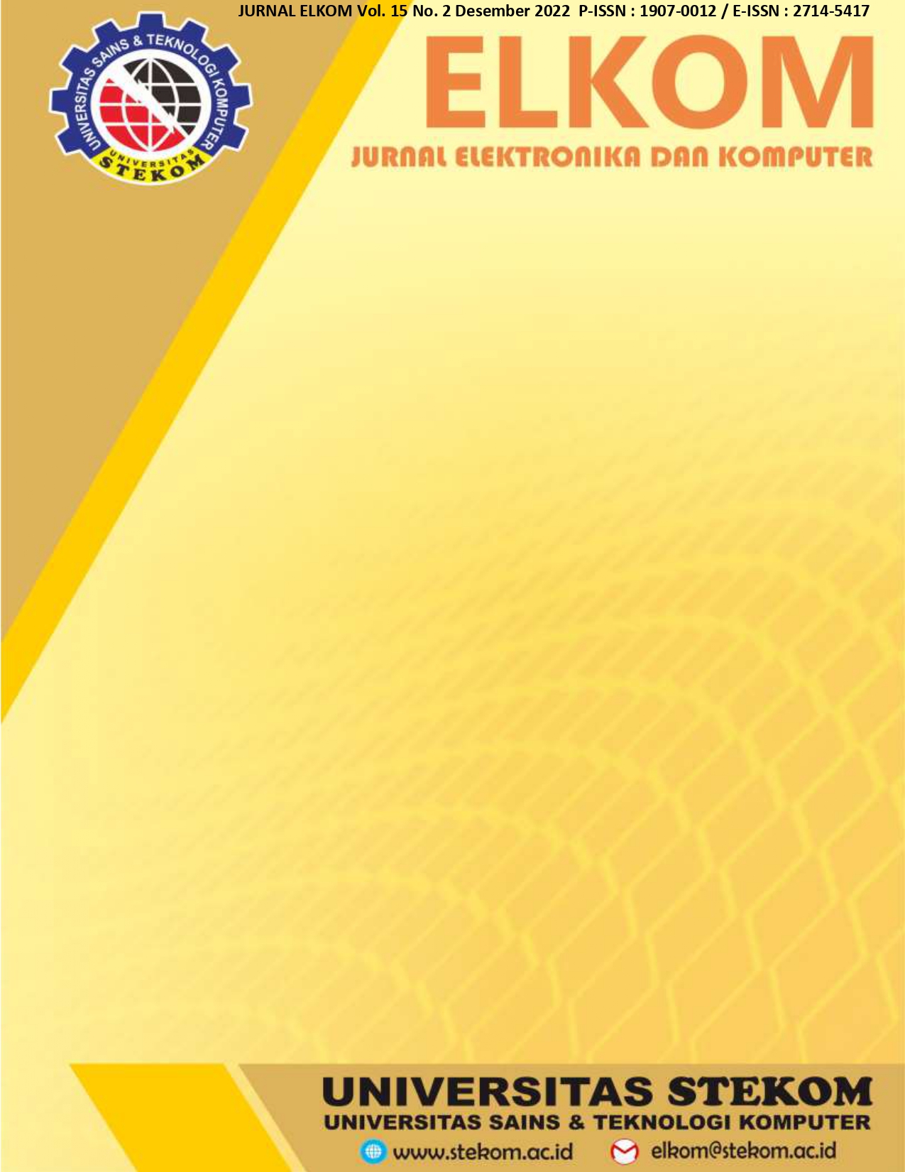 					View Vol. 18 No. 2 (2025): Desember :  Jurnal Elektronika dan Komputer
				